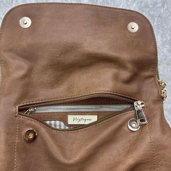 Miztique The Diana Utilitarian Vegan Leather Womens Backpack Purse Tan NWT main image 4